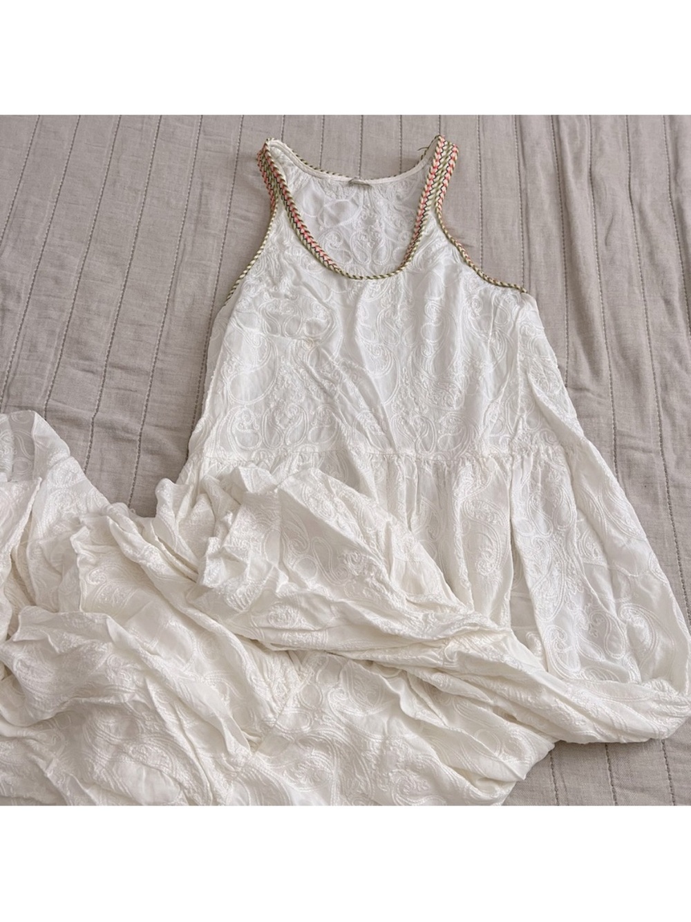 Free People Cream Tiered Maxi Dress - Picture 2 of 8